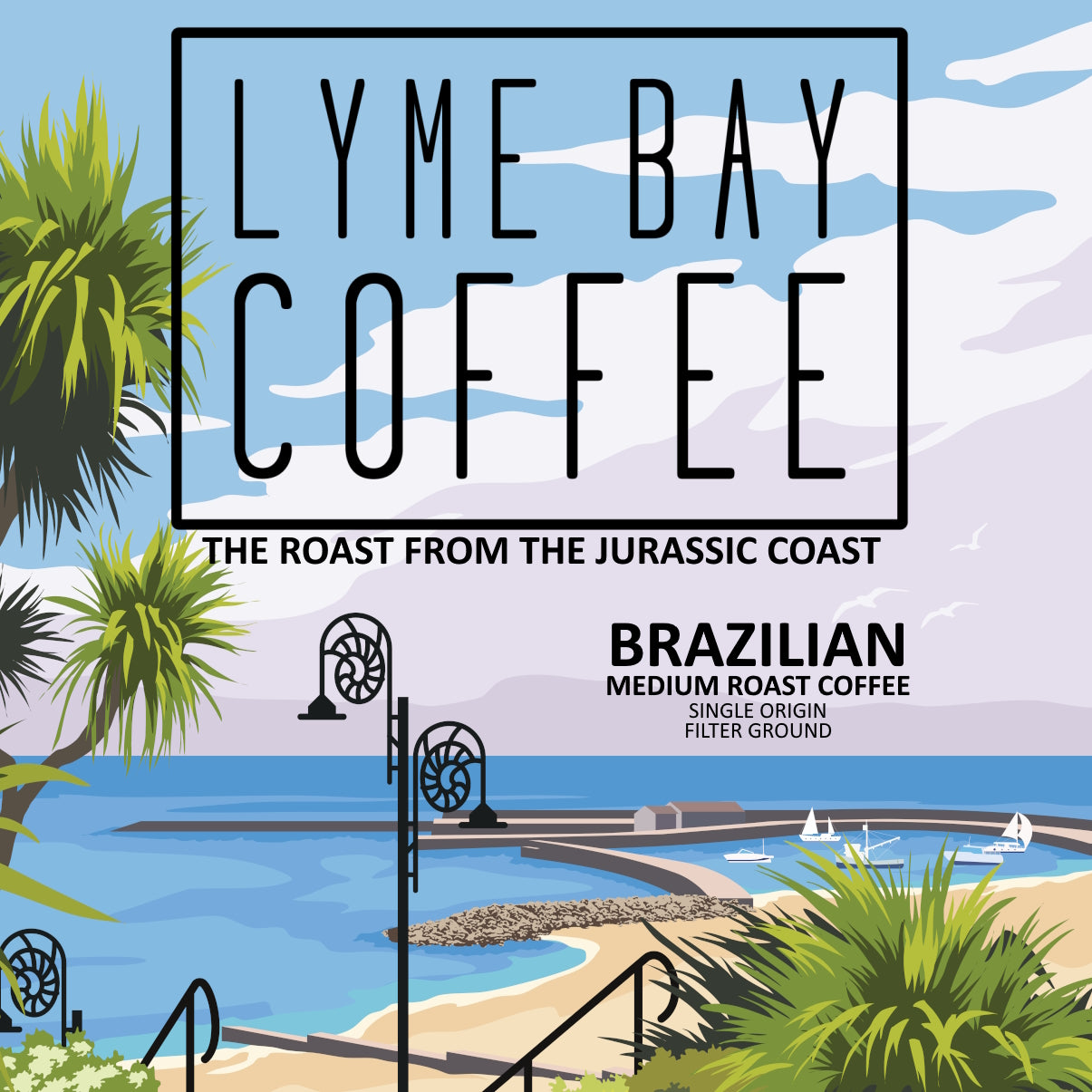 Lyme Bay Coffee BRAZILIAN Ground Coffee 227g